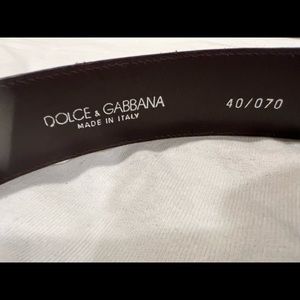 Dolce & Gabbana belt black leather